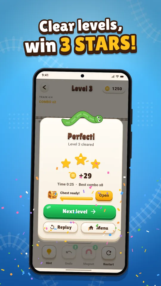 A level won with three stars
